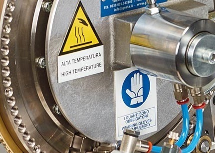 White Caution Labels