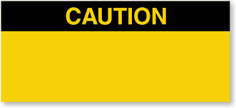 White Caution Labels