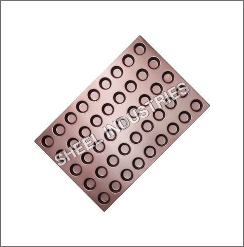 Nonstick Alloy Sheet Muffin Tray - 45 Moulds, 400 x 600 x 25 mm, Brown Finish, Customized Size Available