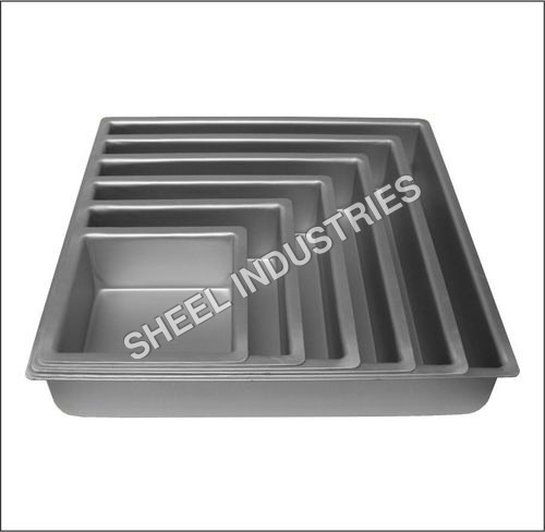 Square Cake Pan Set - Nonstick Aluminum, Customized Size Available , Black Finish