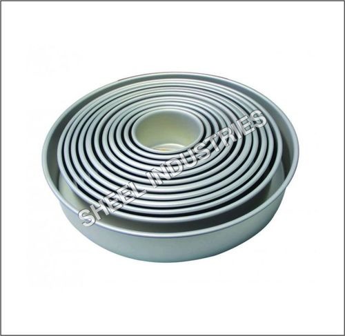 सिल्वर राउंड केक पैन सेट