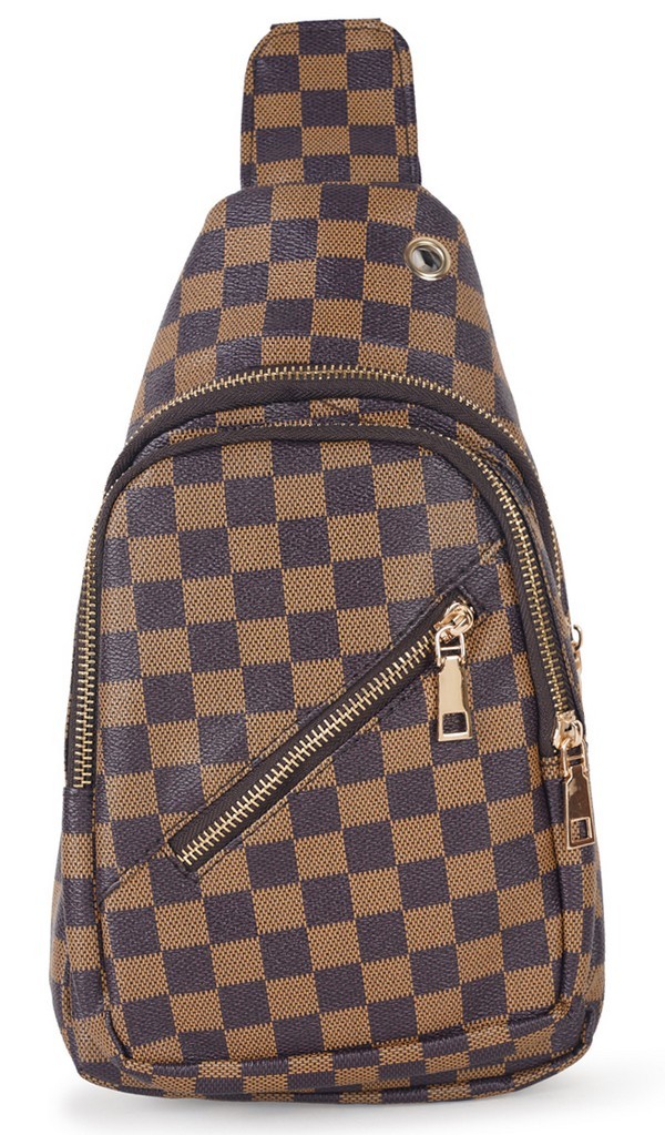 Sling Bag - Heavy Duty Polyester 600d Fabric, Solid Blue Color With Multiple Compartments And Secure Zipper Closure