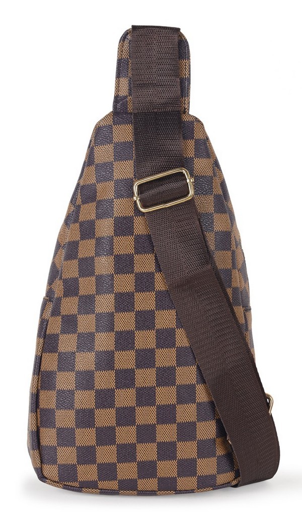 Sling Bag - Heavy Duty Polyester 600d Fabric, Solid Blue Color With Multiple Compartments And Secure Zipper Closure