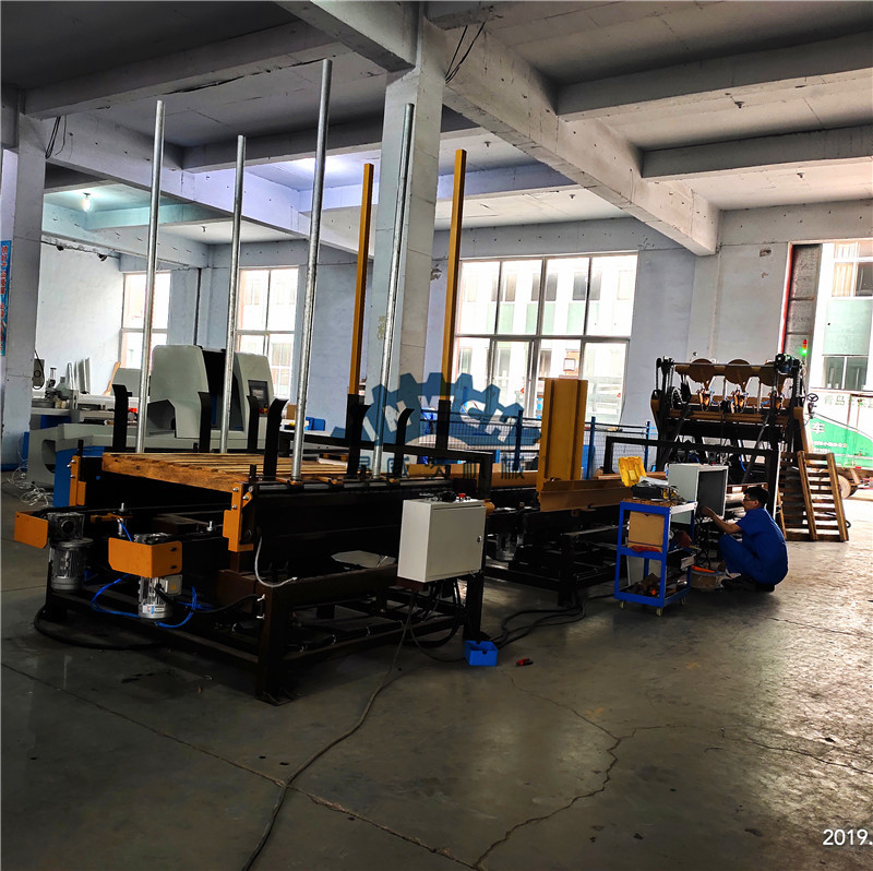 Semi-automatic Semi-auto Euro Blocks Wood Pallet Nailing Line