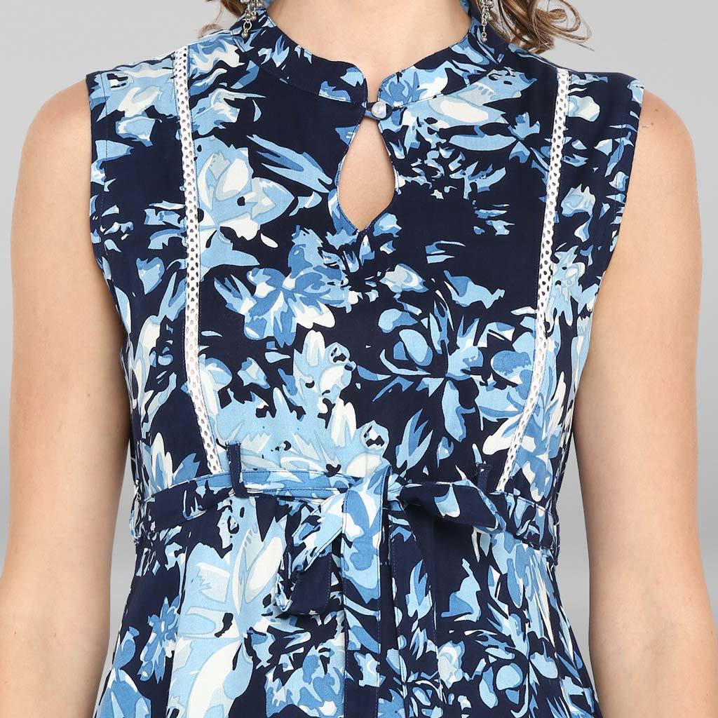 Dry Cleaning Blue Rayon Kurta