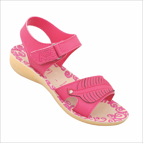 Available In Different Color Girls Leaf Pattern Sandals