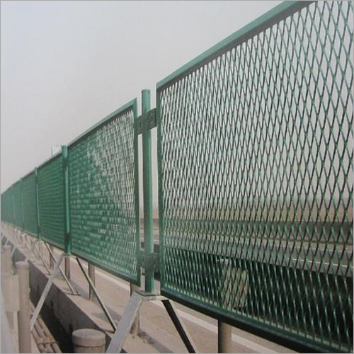 Expanded Metal Fencing - Steel Material, Customizable Panel Sizes | Durable Green Powder Coated Finish, High Impact Resistance