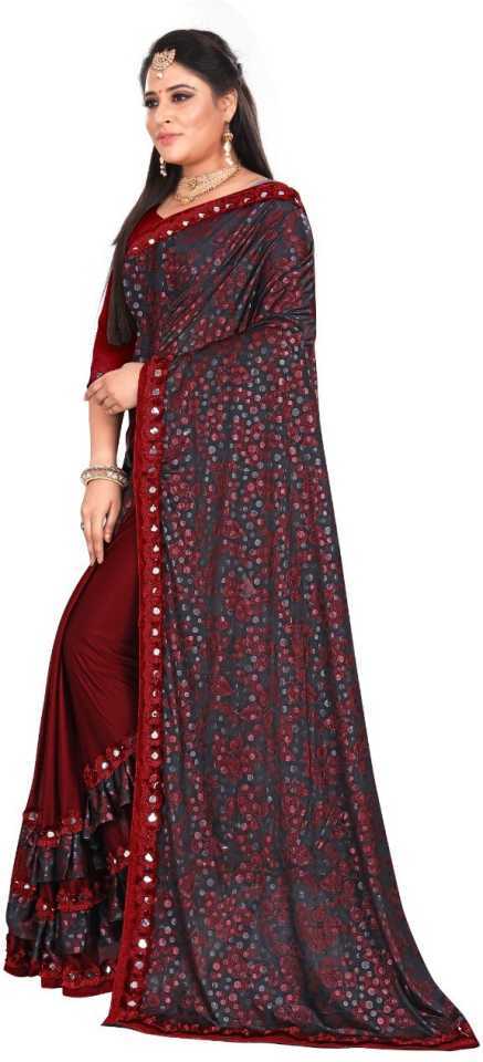 Maroon Saree