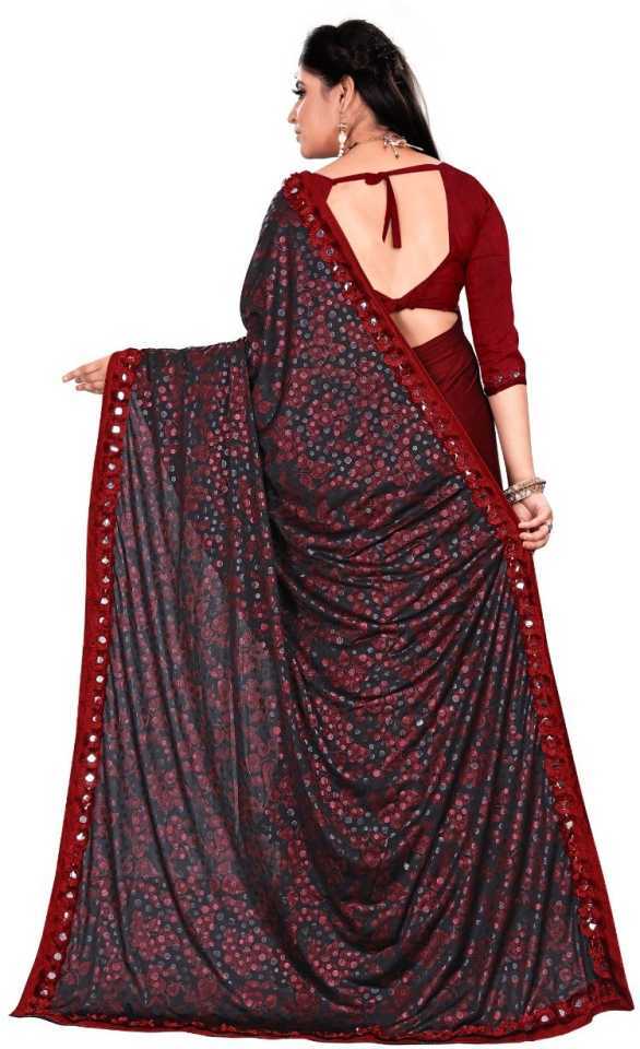 Maroon Saree
