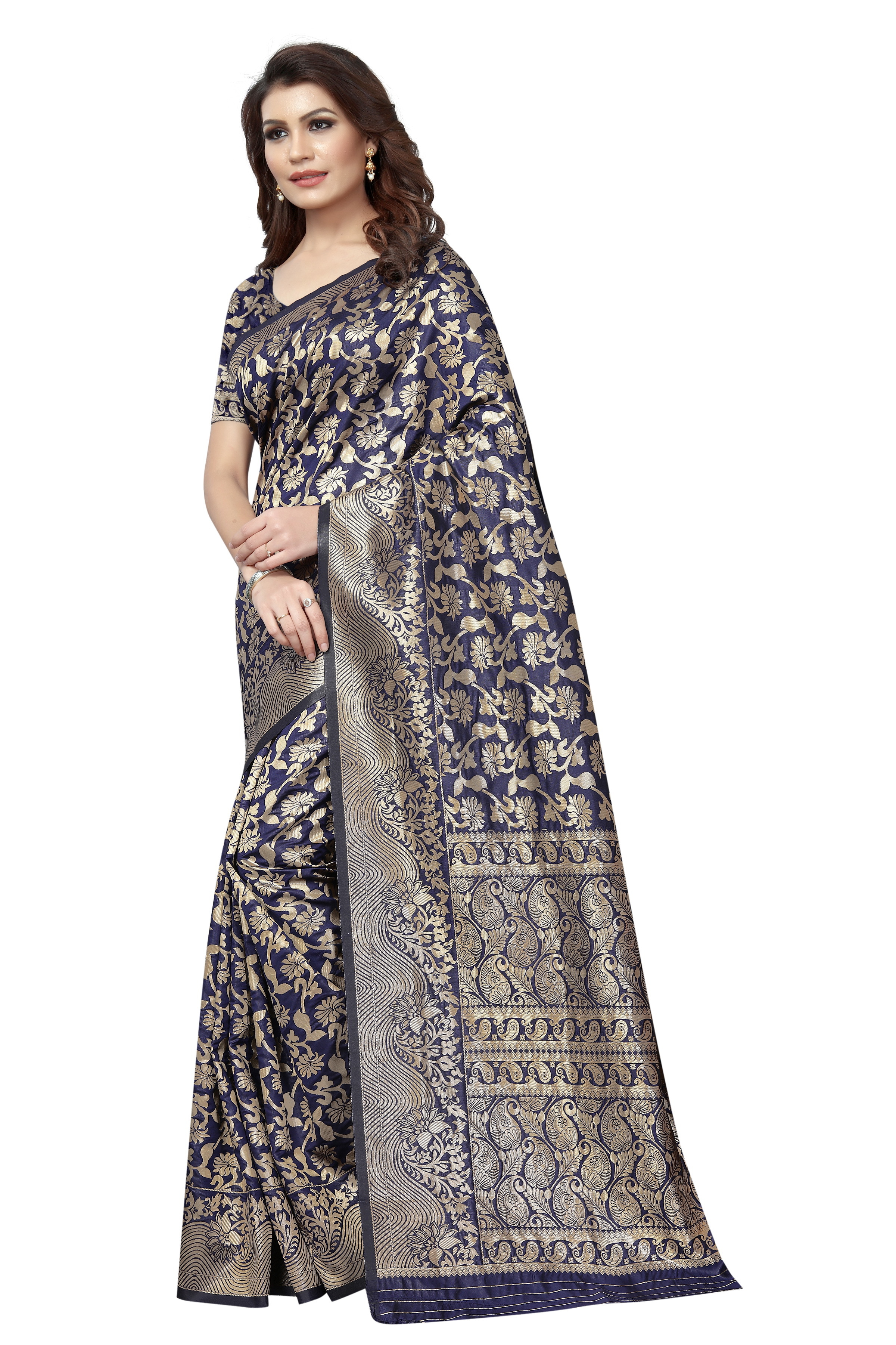 Navy Blue Saree