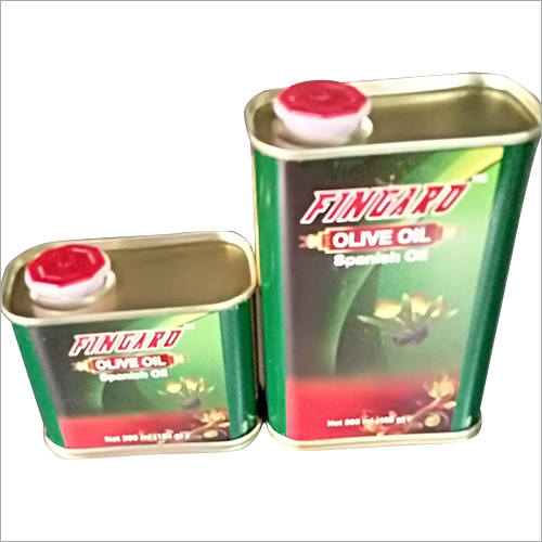 Oil Tin Container - Tin Material, 250 ml, 500 ml, 1 Lit Sizes, Green Color, Rectangular Shape, Durable & Leak-Proof Design