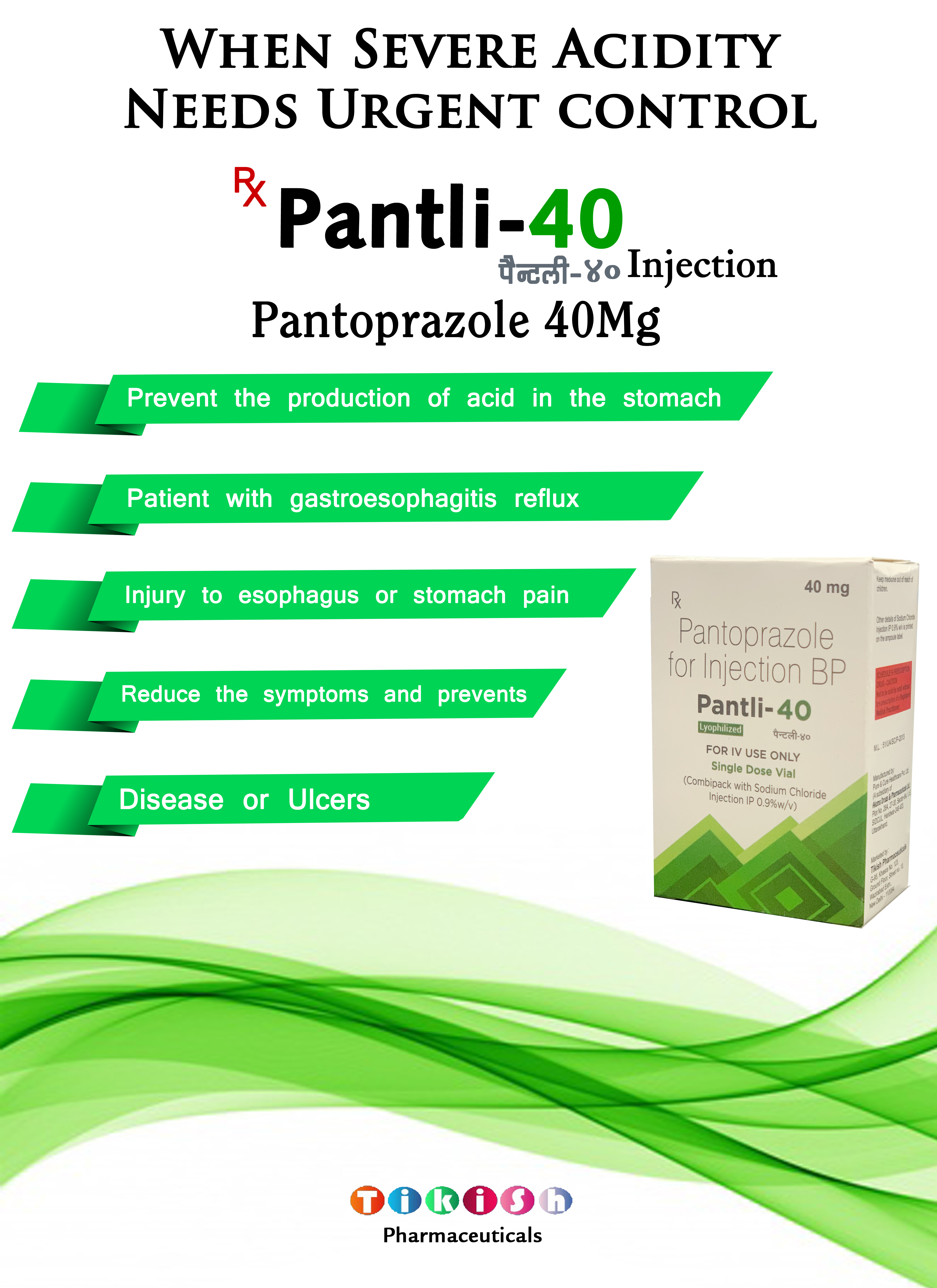 Pantli-40 - Injection Drug For Adult Use | Targeted Pain Relief, Quick Acting Formula