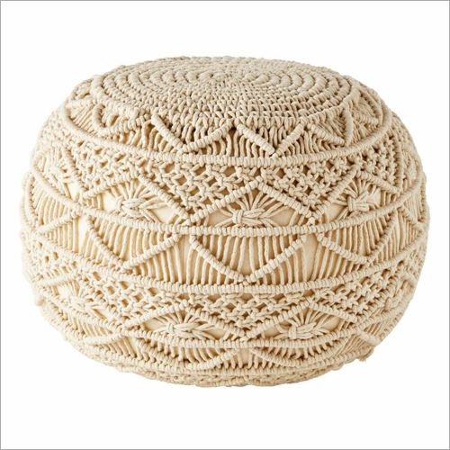 Available In Different Color Macrame Pouf