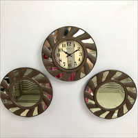 सजावटी दीवार घड़ी और दर्पण