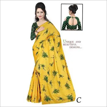 जॉर्जेट बिजली सिल्की शिफॉन साड़ी