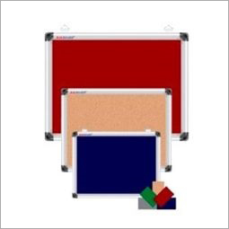 School Pinboard - Velvet Cloth Surface, 80 x 60 cms Rectangular Size | Durable, Multicolor for Schools and Offices