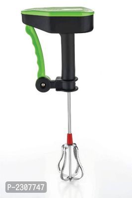 Power Free Hand Blender - Plastic & Stainless Steel, Lightweight, Easy To Clean & Store, Ideal For Beating, Whipping, Mixing, Unique Easy Press System