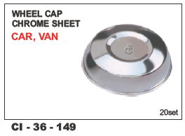 Wheel Cap Chrome Sheet Car, Van - Durable Chrome Finish | Compatible with 4-Wheelers, Includes Warranty