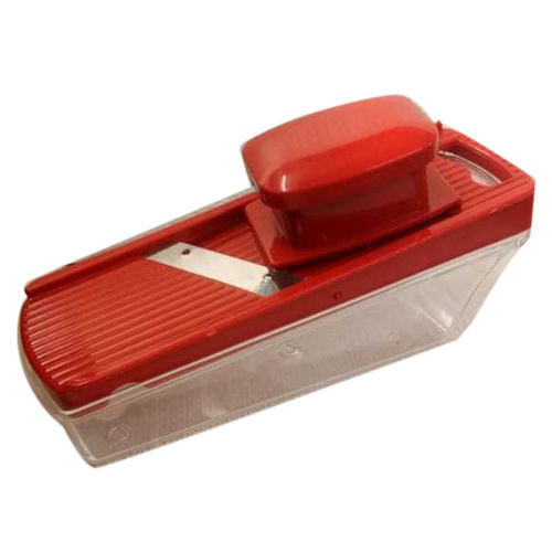 Multiple Vegetable Slicer - Stainless Steel & Abs Plastic , Red Color, Compact Design With Portable Storage Box, Quick And Accurate Cutting For Dry Fruits And Vegetables