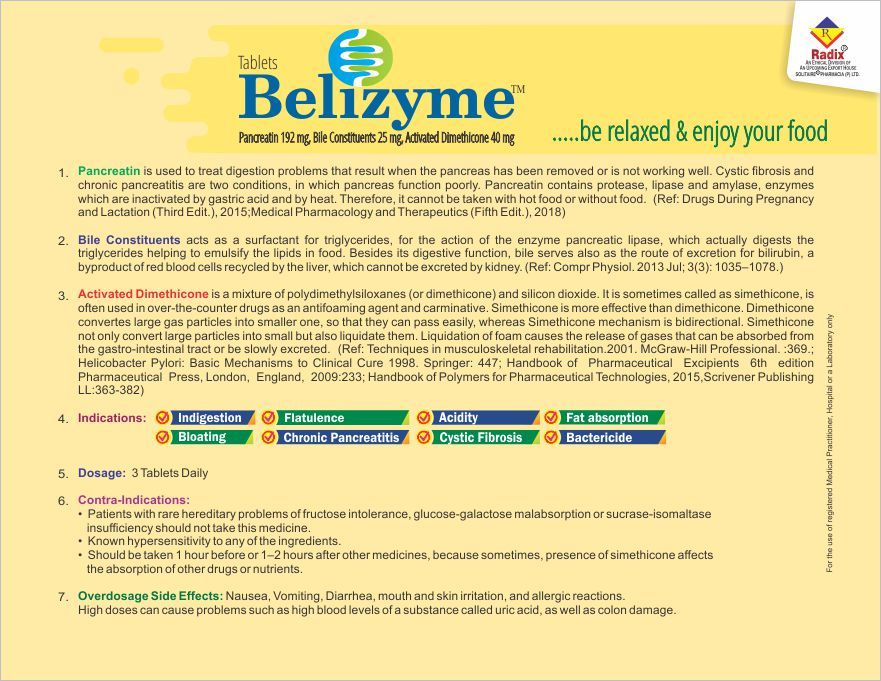 Pancreatin Bile Constituents 25 Mg And Dimethicone Specific Drug