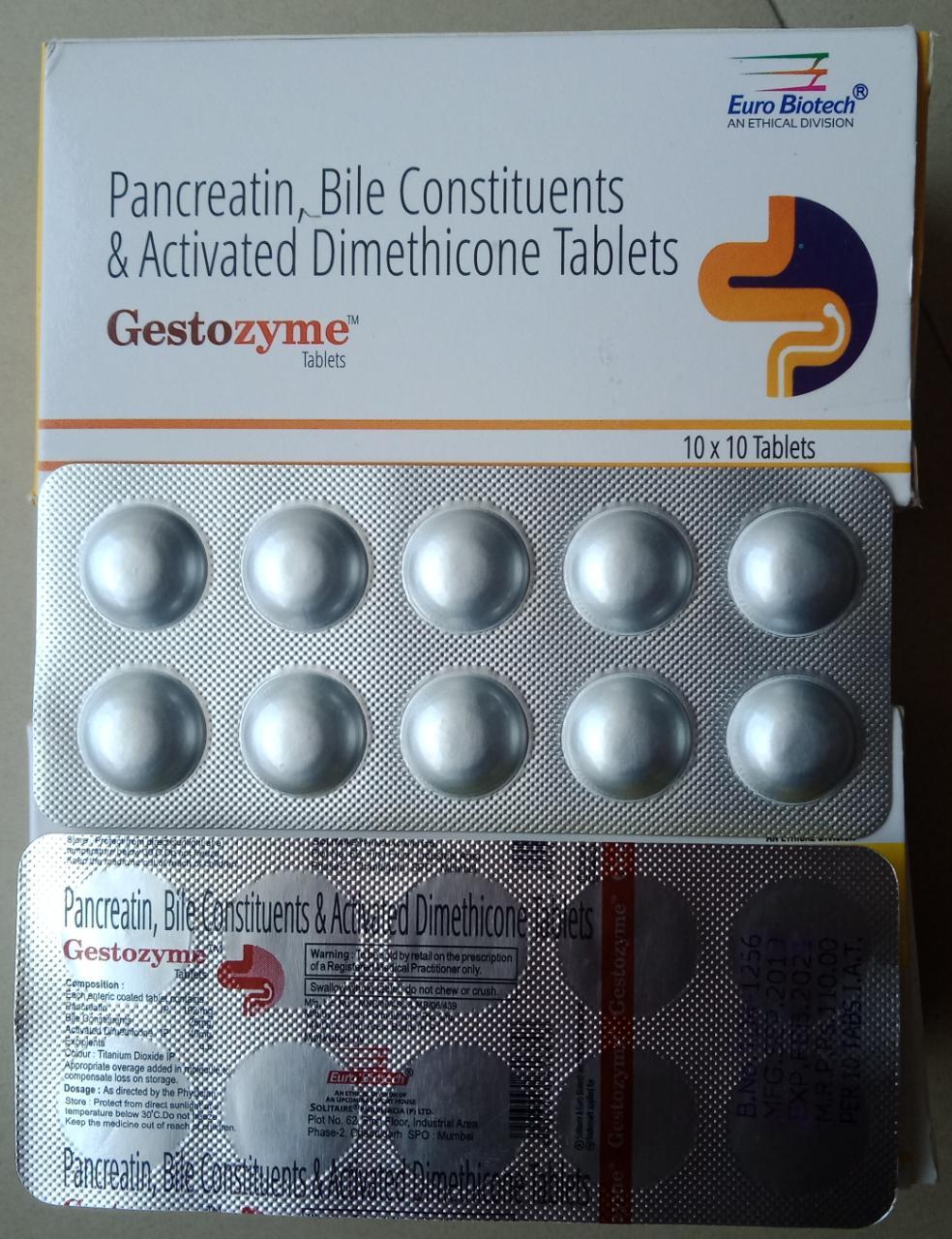Pancreatin Bile Constituents 25 Mg And Dimethicone Specific Drug