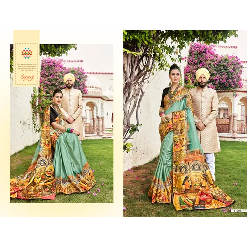 Different Color Available Digital Print Fancy Saree