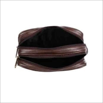 Brown Leather Pouch Bag