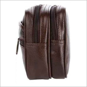 Brown Leather Pouch Bag
