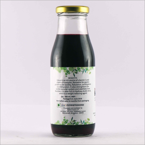 Red Kokum Sugarless Syrup - Kokum Extract, Salt | Supports Digestion, Suitable For All Ages, Promotes Recovery From Illness