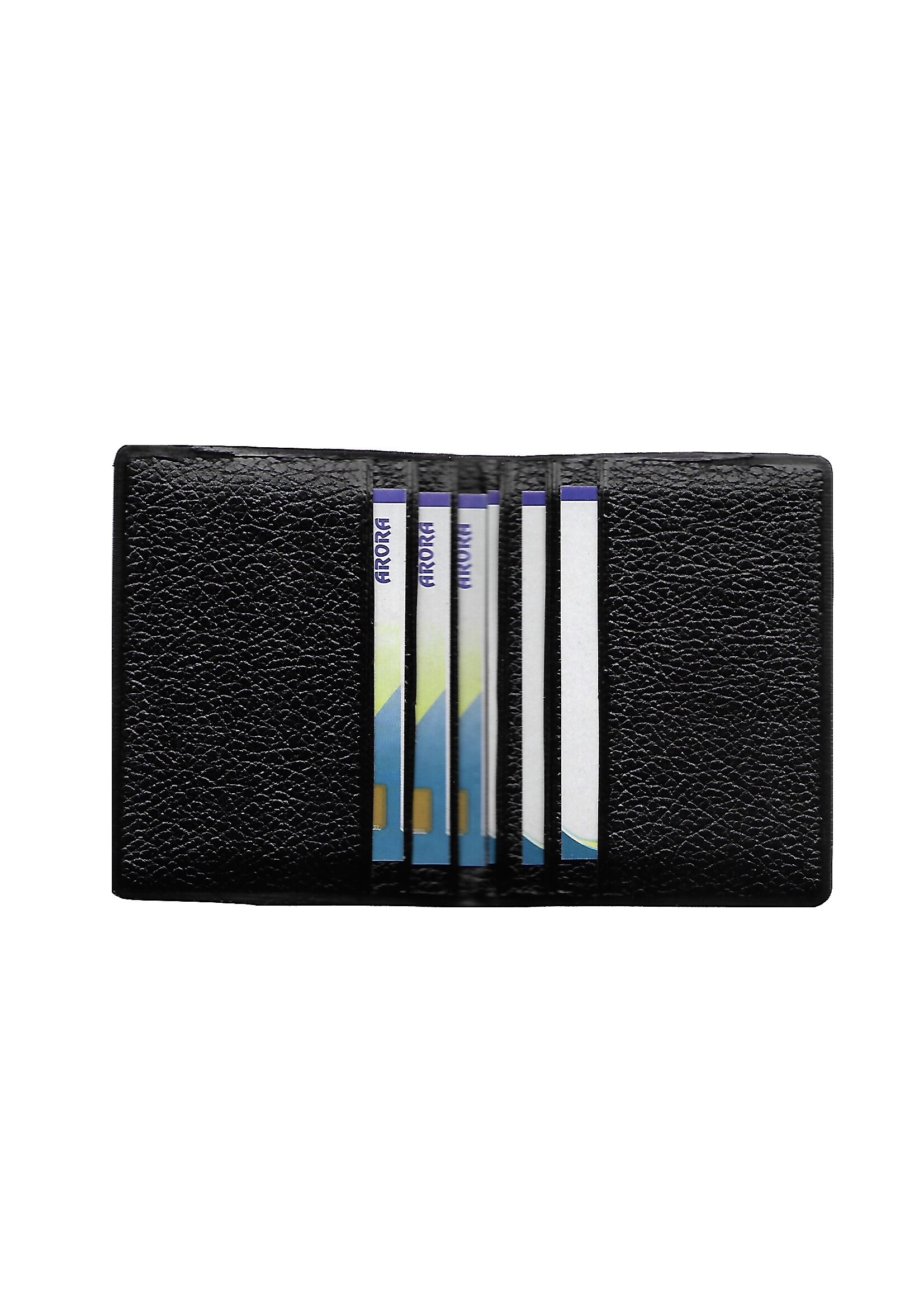 Pocket Card Holder - Rexine Material, 3.25 X 4 Inches | 6 Pockets For Cards, Slim & Rugged Design, Moisture And Scratch Protection