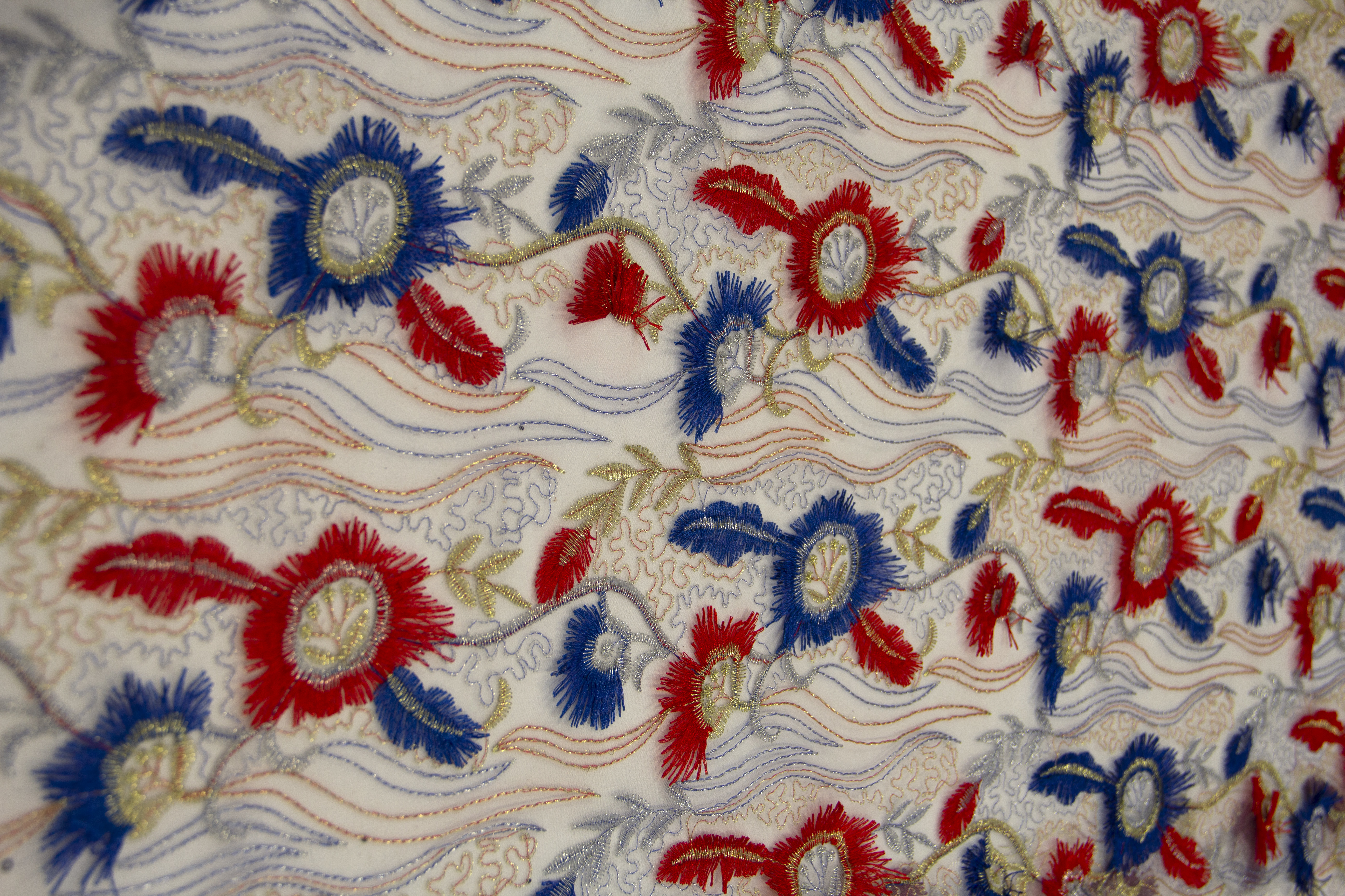 Applique - 54-56 Inch Width, Embroidered & Net Pattern, Available In 3 Fast Colors, Washable Plain Texture