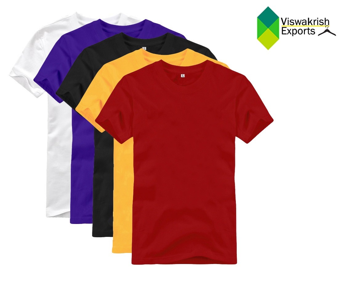 Cotton T-shirt - Regular Fit Short Sleeve Crew Neck | 150 Gsm Machine Washable Sizes S-xxl