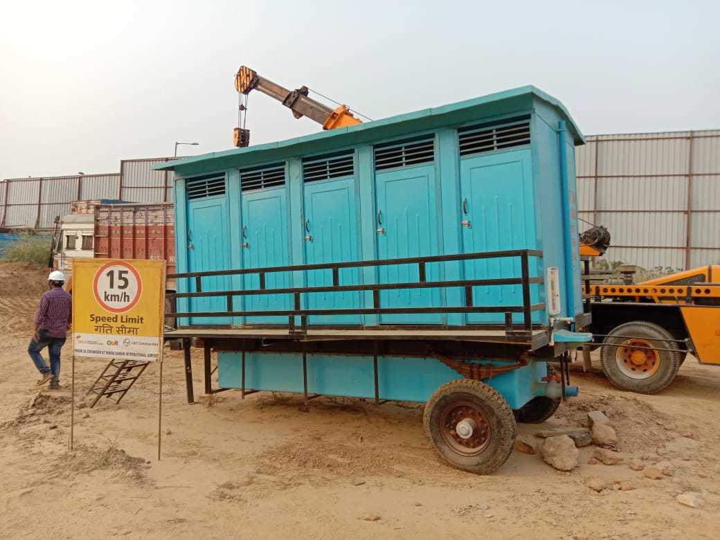 All Mobile Toilet - Mild Steel, Available In Various Colors | Wind Resistant, Steel Door And Window