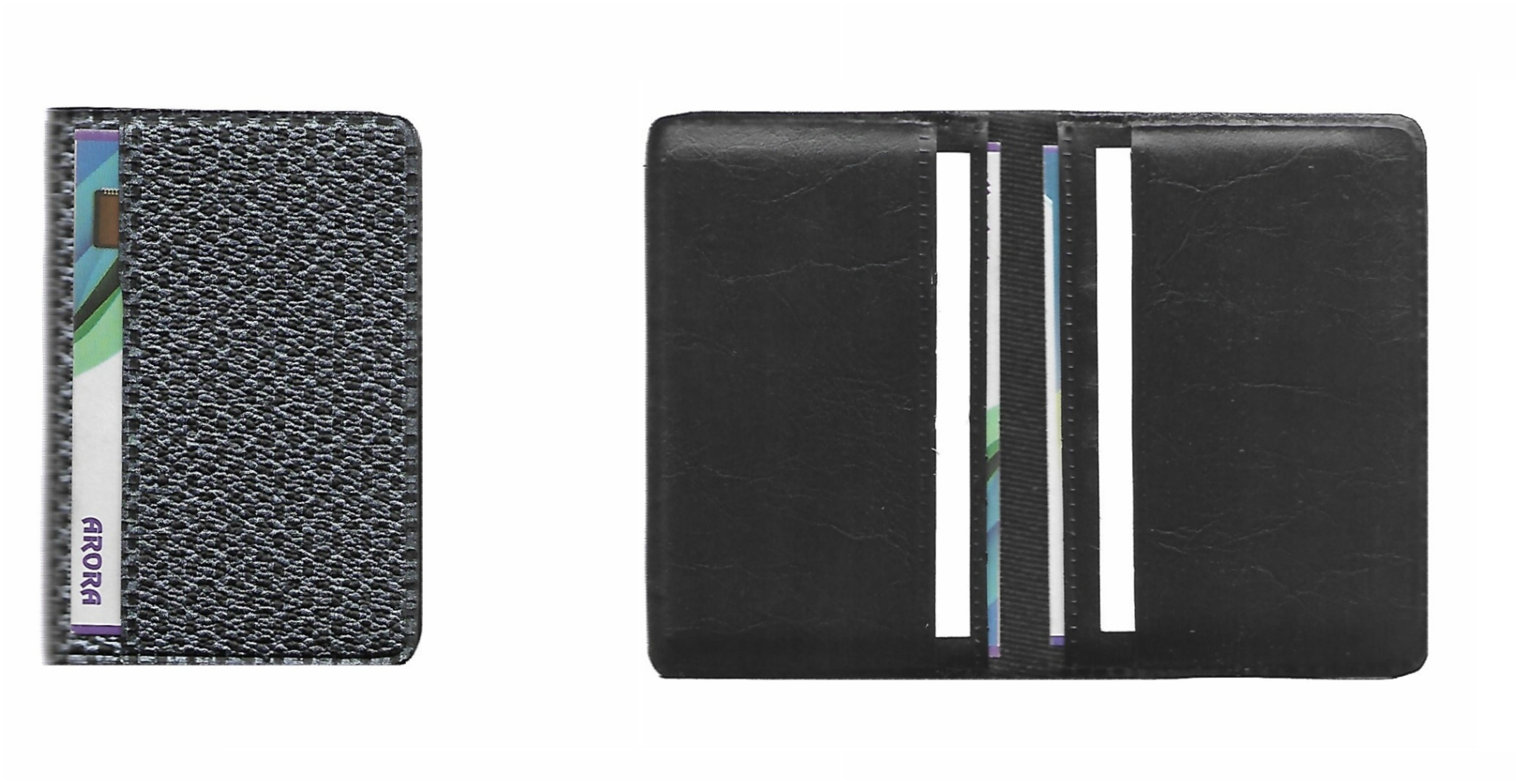 Foam Card Holder - Foam Material, 2.50 X 3.75 Inches | Lightweight, Durable, 5 Pockets, Slim Design, Stylish Card Organization
