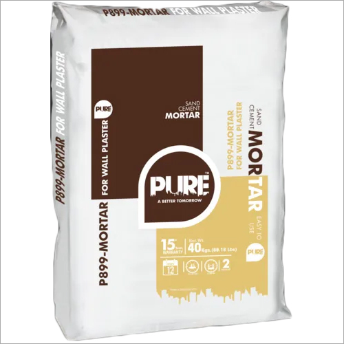 Ready Mix Plaster - Cement, Sand, Additives | 25 kg Bag, White Color, 1.5 - 1.6 g/cm³ Density, 0.25 - 0.35 Water Ratio, 15 - 16 sq. m Coverage, 1 - 2 Hours Setting Time