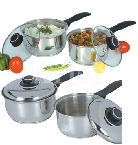 आवश्यकता के अनुसार बेकेलाइट हैंडल के साथ इनकैप्सुलेटेड रेगुलर सॉस पैन