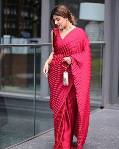 Kajol Net With Heavy Embroidery Work Saree