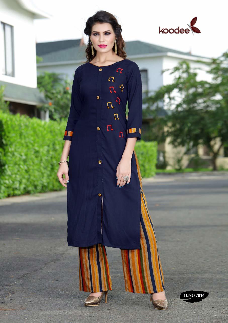Rayon Palazzo Kurti With Printed Plazzo - 14 Kg Heavy Rayon, Sizes M-3xl | Cool Dry, Quick Dry, Customizable Logo, 3-4th Sleeve, Casual To Formal Wear
