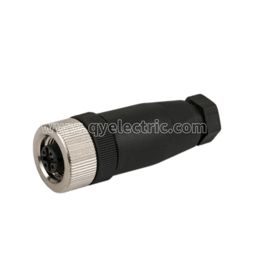 Sensor connectors Female cable connector M12 metal locking system