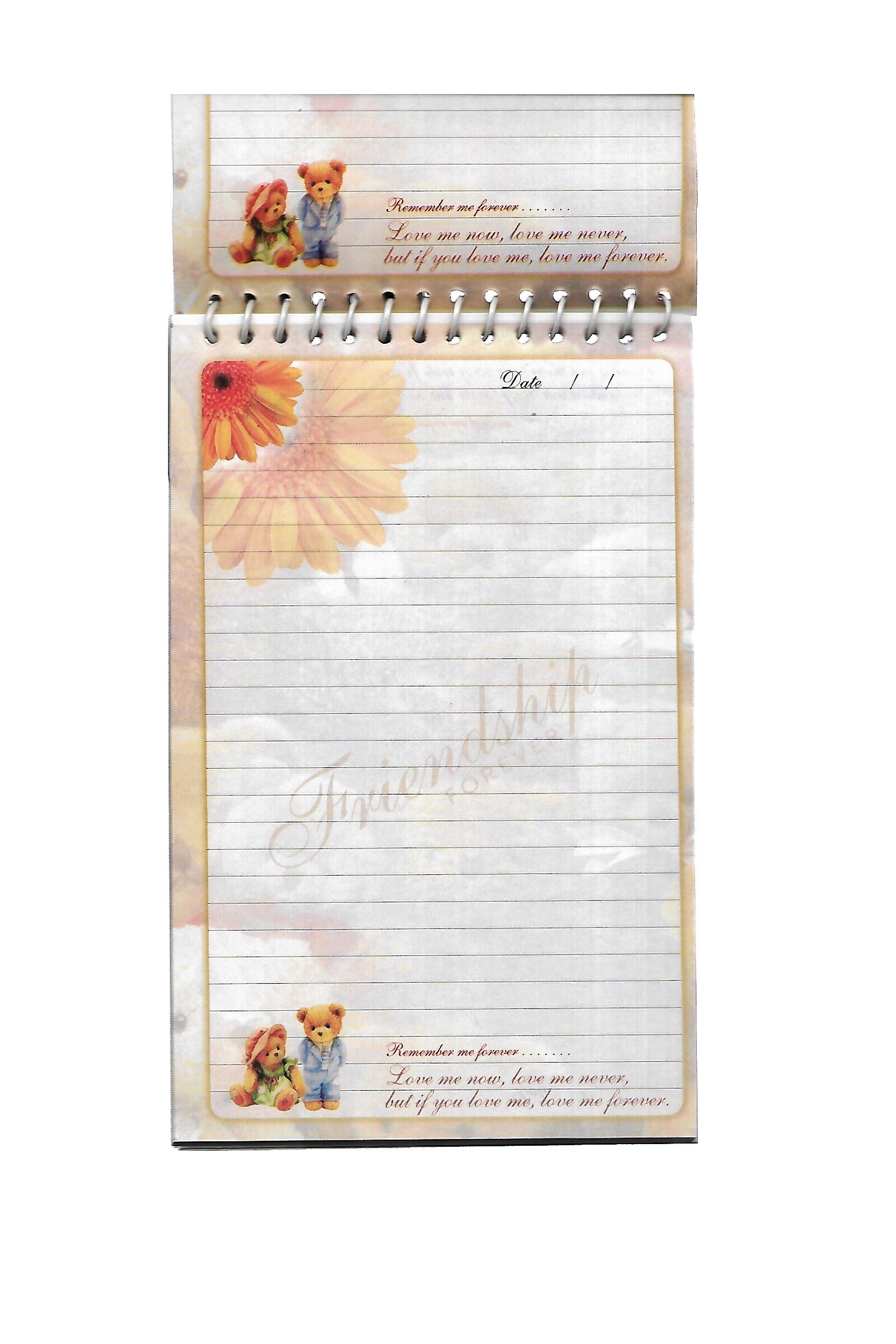 Spiral Pad - Card & Paper, 4.5 X 7.25 Inches | Spiral Binding, Durable Card Cover, Single Ruled, 4 Colour Print For Notes Writing