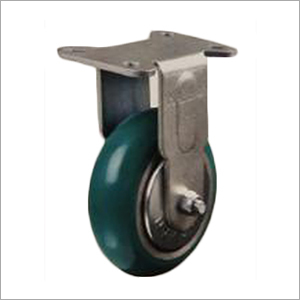 6 X 2 Inch Fixed Heavy Duty PU Wheel - Durable, Green Color, Available in Wheel Sizes from 6mm to 12 Inches | Ideal for Heavy Lifting and Transport Tasks