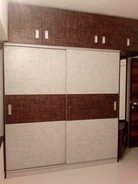 Designer Wardrobe - Wooden 6-7 Ft Height | Modern Indian Style Scratch Resistant Mirror Sophisticated White And Black Finish