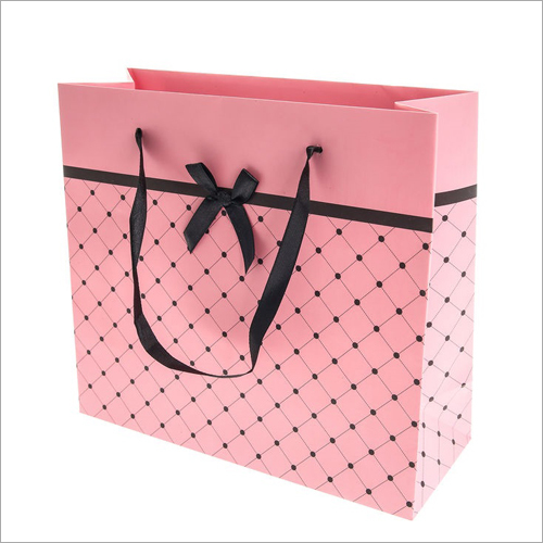 Available In Different Color Printed Loop Handle Paper Carry Bag