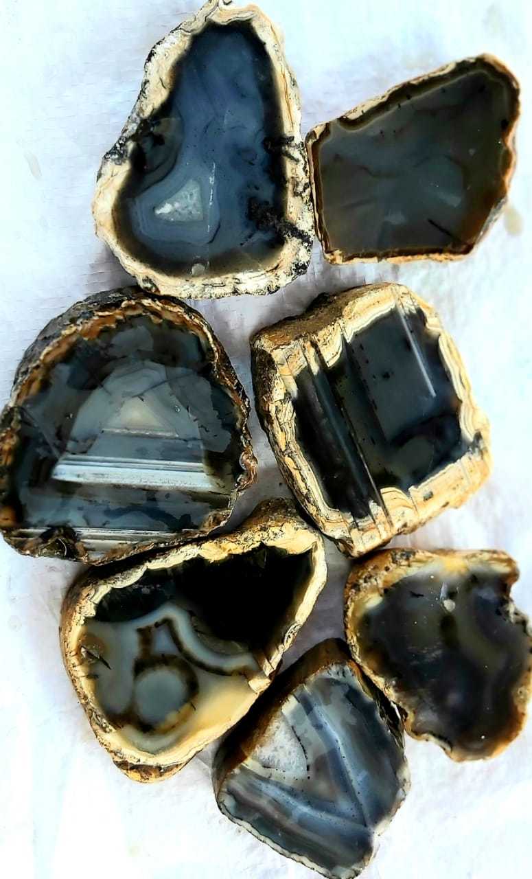 Quartz And Agate Slice - Customized Sizes, Polished Finish | Premium Quality Gemstone Art Crafts, Round Shape In Natural Colors