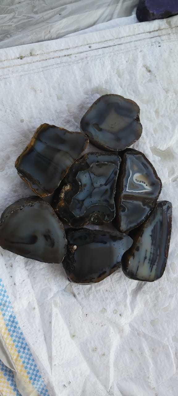 Quartz And Agate Slice - Customized Sizes, Polished Finish | Premium Quality Gemstone Art Crafts, Round Shape In Natural Colors