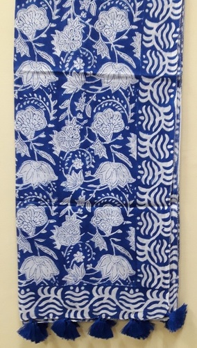 मल्टीकलर फ्लावर हैंड ब्लॉक प्रिंट सारंग