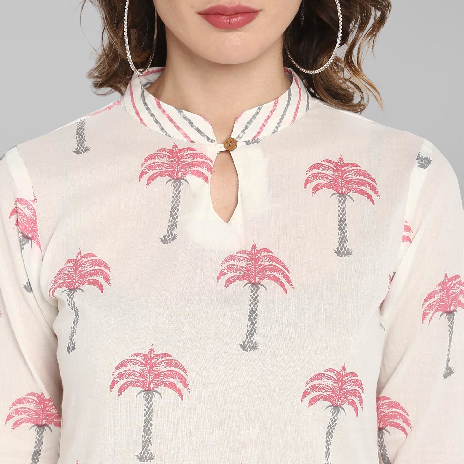 Dry Cleaning White Pure Cotton Kurta With Palazzo