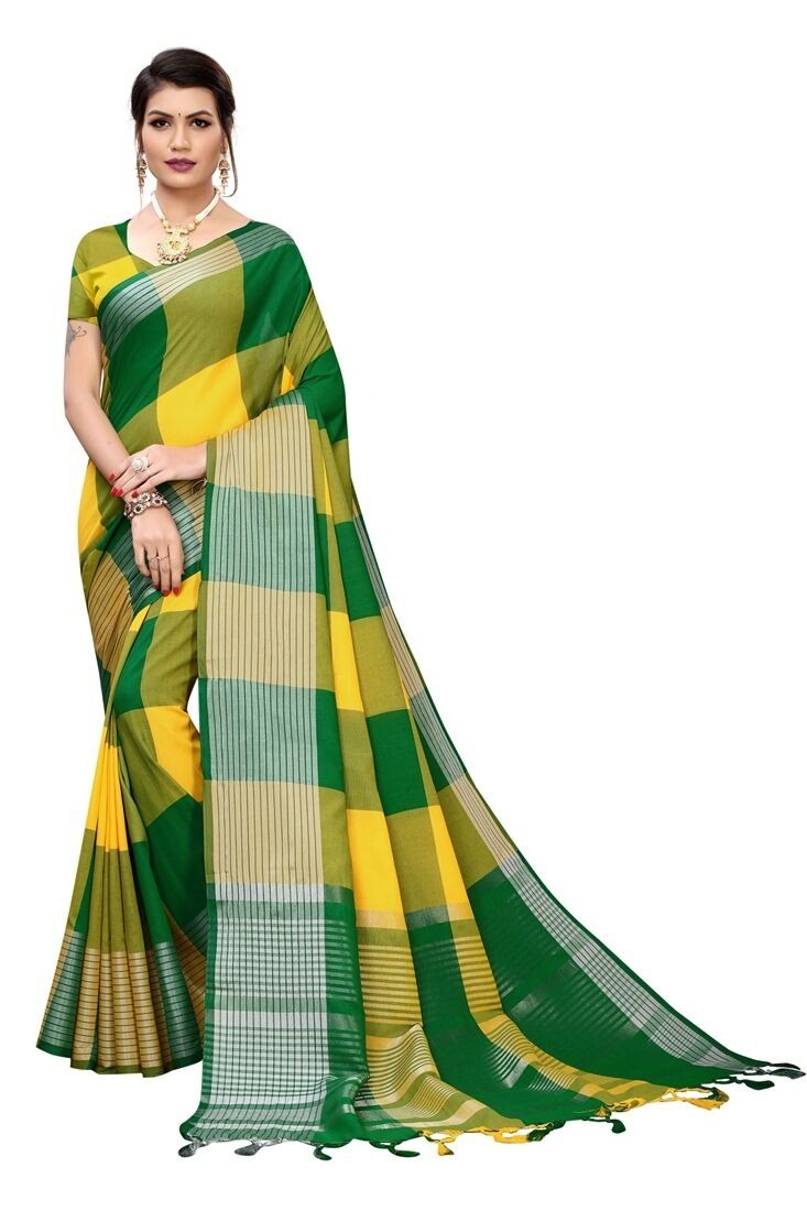 Black Cotton Silk Saree