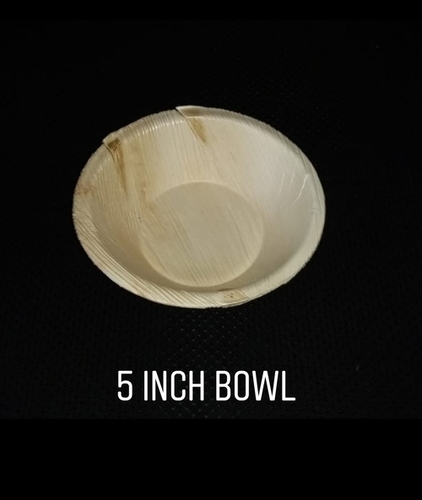 5 Inch Round Bowl - Areca Melamine, Floral & Plain Design | Lightweight, Leak Proof, Safe for Food, Ideal for Events & Parties