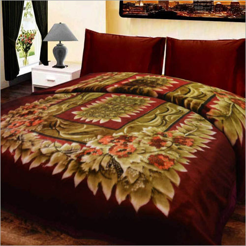Soft Double Bed Mink Blanket - Plush Fabric, Full/King/Queen/Twin Size | Available in All Colors, Printed Pattern, Ideal for Home and Hotel Use